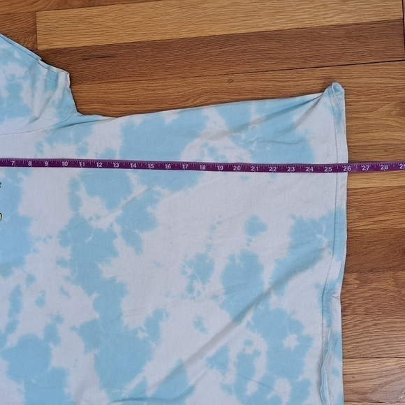 The Simpsons Women's Size Large Tie Dye Short Sleeve Graphic T-shirt Blue White - Picture 8 of 8